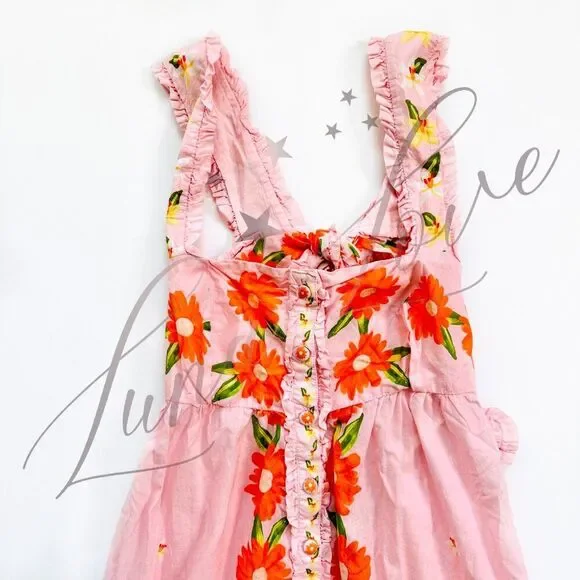 FARM RIO Pink Papaya Salad Maxi Dress NWT - Picture 5 of 10